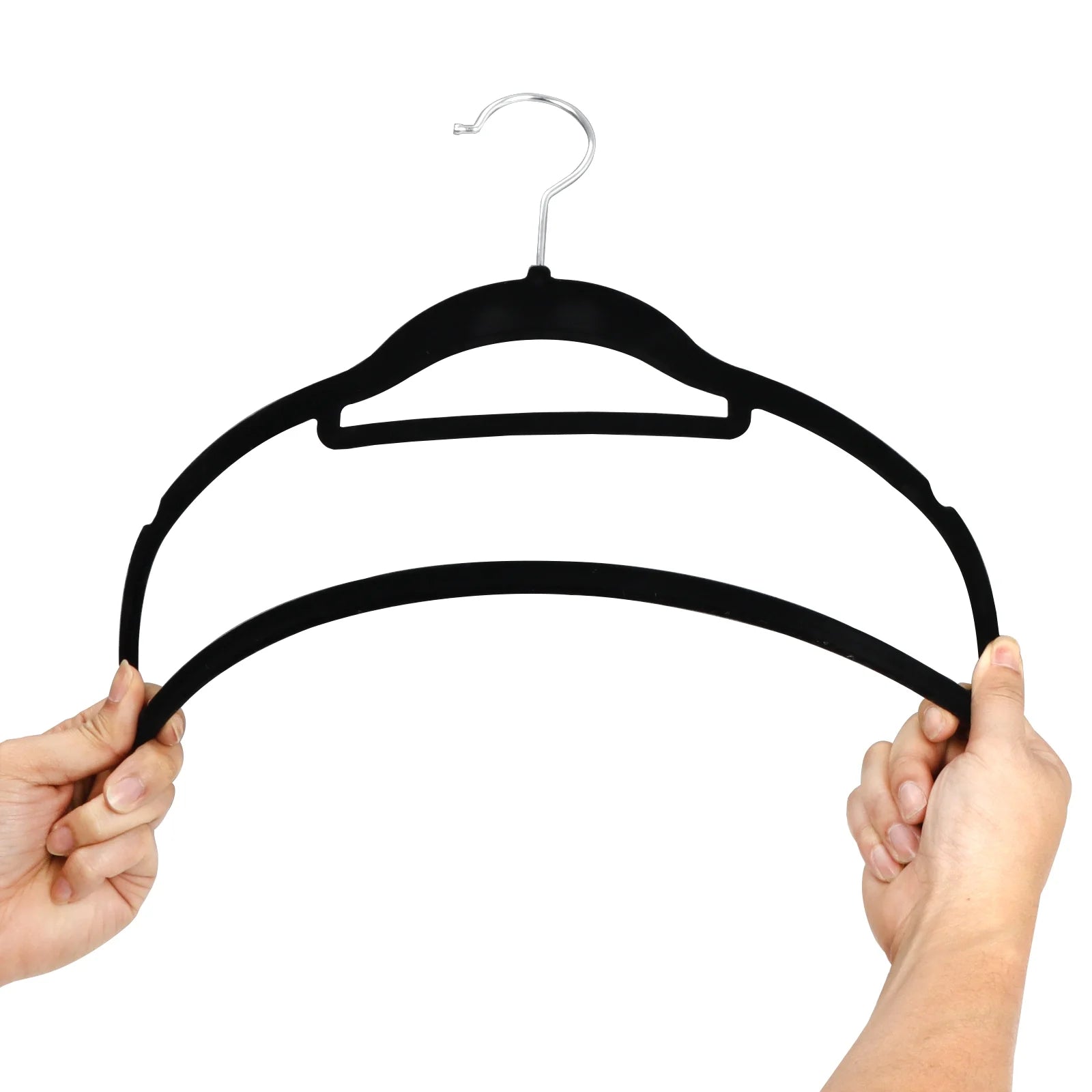 Velvet Hangers for Clothes 100 Pack Black Non Slip, 360 Swivel Hook